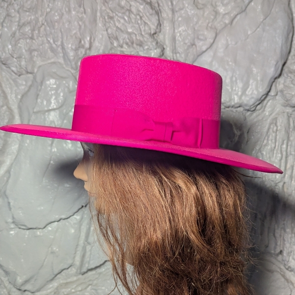 Vibrant Pink Women's Hat - Picture 4 of 5